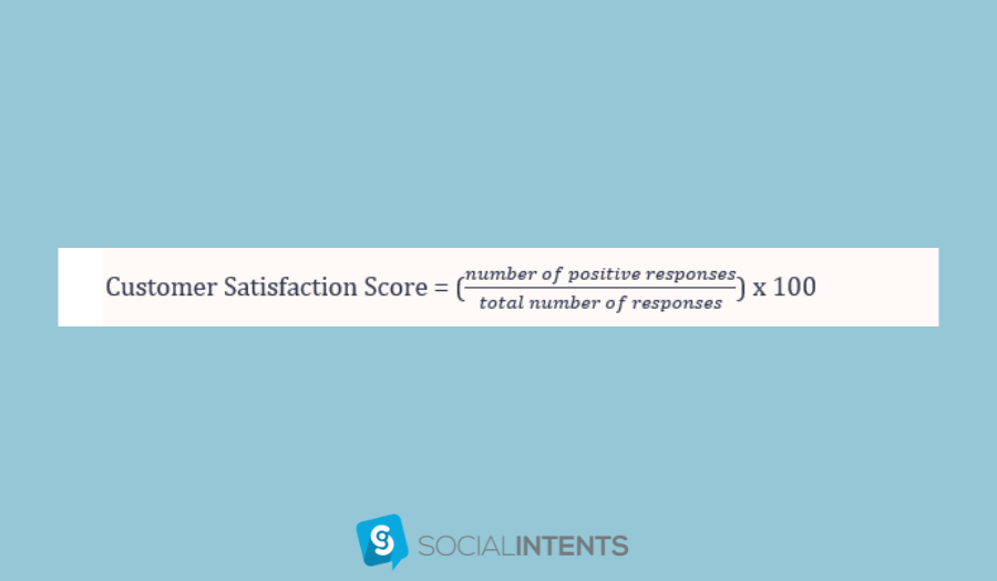 Customer satisfaction score formula